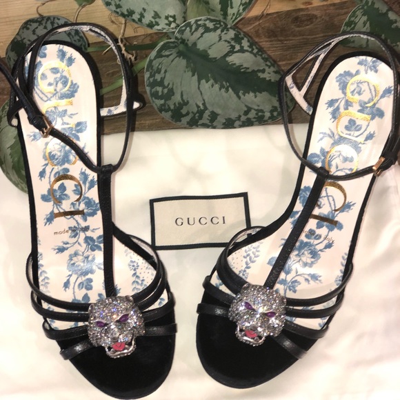 gucci crystal shoes strap